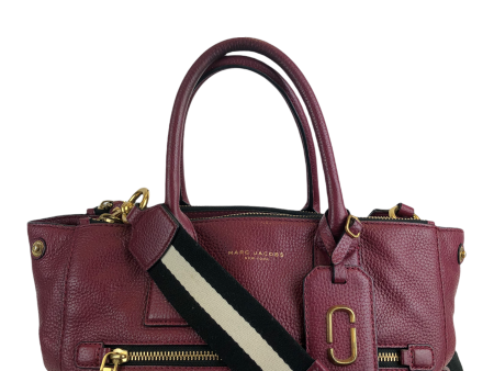 Marc Jacobs Cranberry Leather Tote Hot on Sale