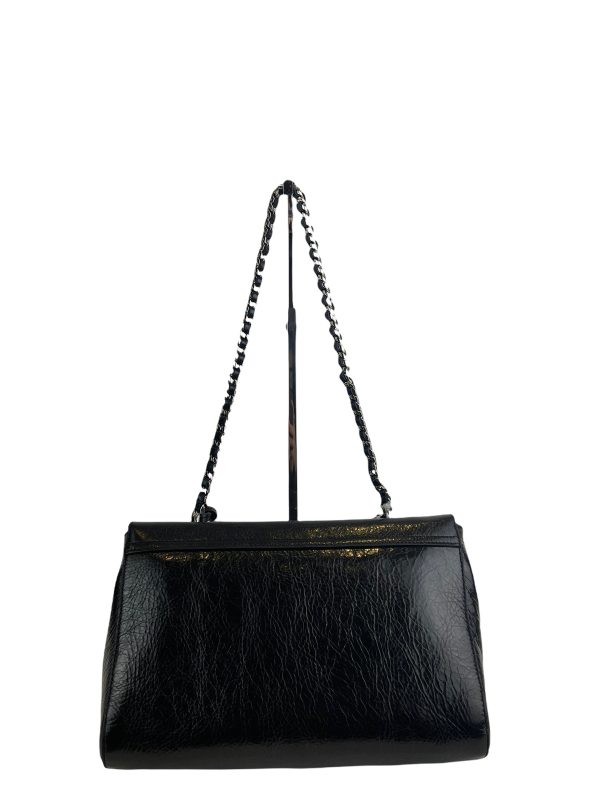 Mulberry Black Leather Medium  Top Handle Lily” Shoulder Bag on Sale