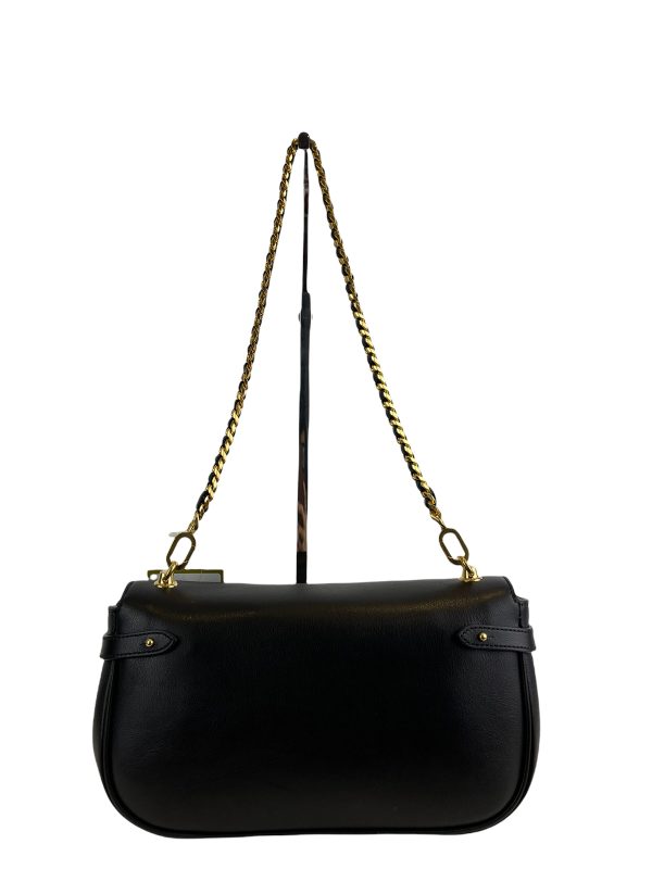 Mulberry Black Leather “East West Amberly” Shoulder Bag Online now