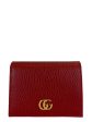 Gucci Red Leather Card Case Wallet Sale