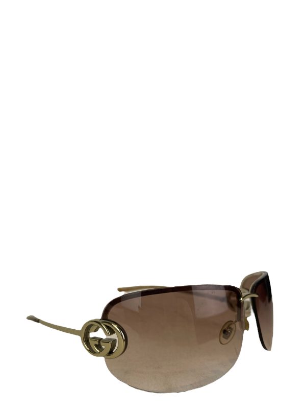 Gucci Brown Wrap Around Sunglasses Online Sale