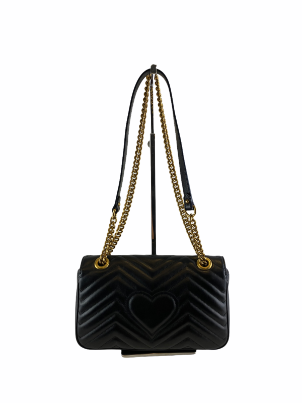 Gucci Black Quilted Matelassé Leather GG  Marmont  Crossbody - As seen on Instagram on Sale