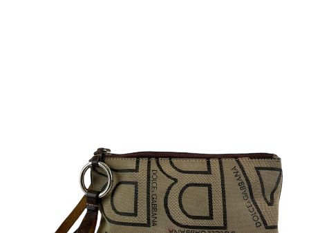 Dolce & Gabbana Brown Monogram Canvas Pochette Hot on Sale