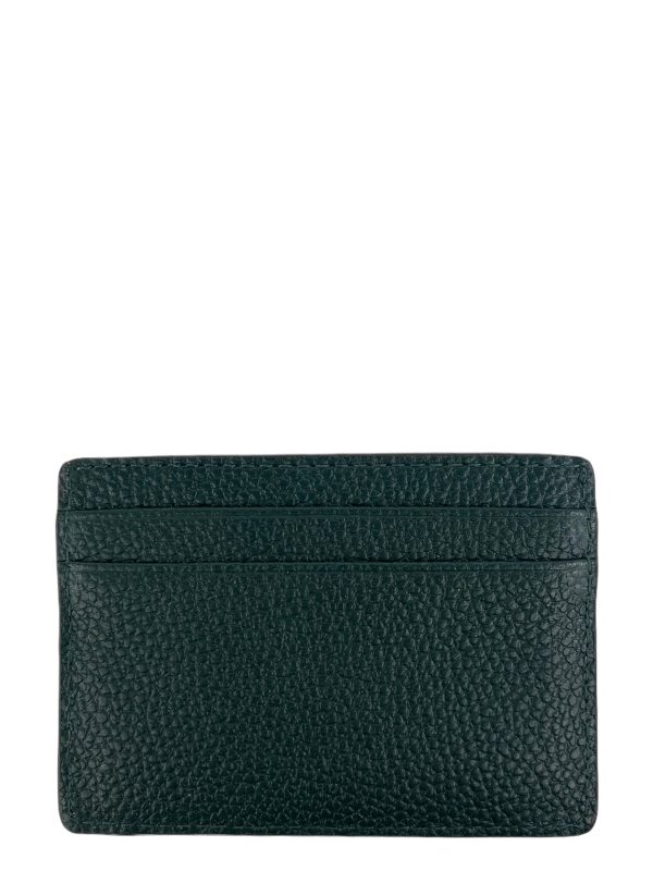 Michael Kors Green Leather Cardholder Online Sale