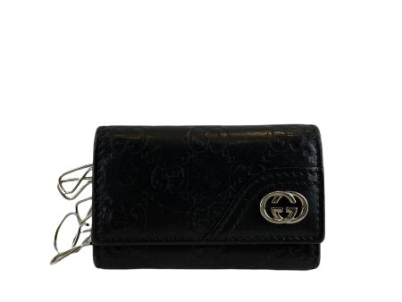 Gucci Black Leather Key Holder Online Sale