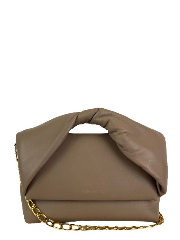 JW Anderson Taupe Quilted Leather  Twister  Shoulder Bag Online