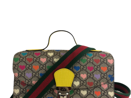 Gucci Monogram Multicoloured Heart Children’s ’Yuko Higuchi’ Messenger Bag Hot on Sale