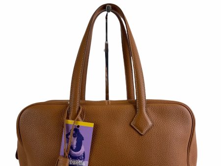 Hermès Tan Clemence Leather  Victoria 2  Tote Discount