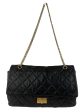 Chanel Black Aged Calfskin Leather Reissue Maxi Sac 2.55 Flap Sale