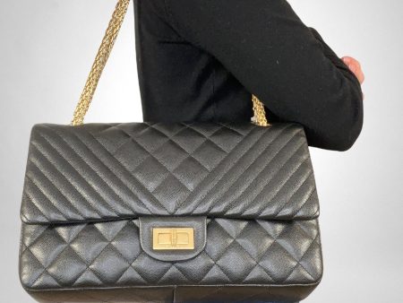 Chanel Black Caviar Leather “Reissue 2.55  Flap Online Hot Sale