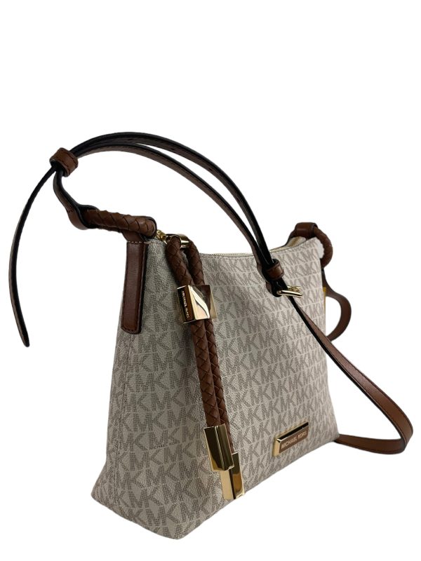 Michael Kors Cream Monogram Canvas Crossbody For Cheap