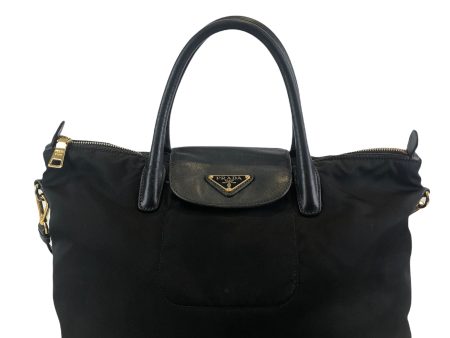 Prada Black Nylon “Convertible Flap” Tote Fashion