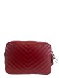 Saint Laurent Red Chevron Leather “Lou” Camera Crossbody Online Sale