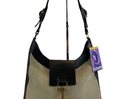 Gucci Black and Grey Suede “Jackie” Shoulder Bag Hot on Sale