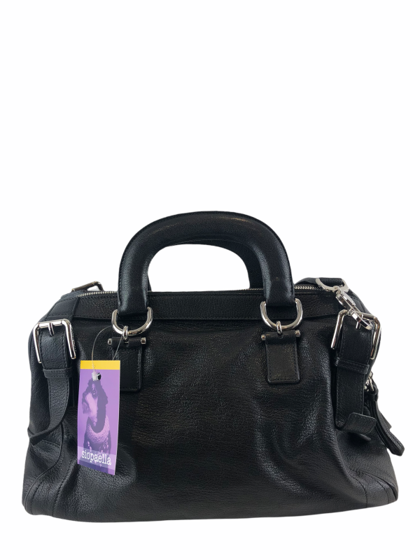 Dolce & Gabbana Black Leather Handbag W  Detachable Strap Online Hot Sale