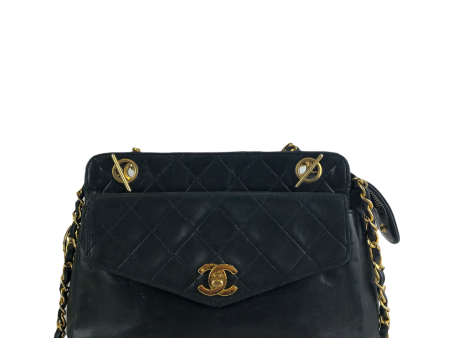 Chanel Vintage Black Caviar Leather ‘Front Pocket Camera Bag’ Online Hot Sale