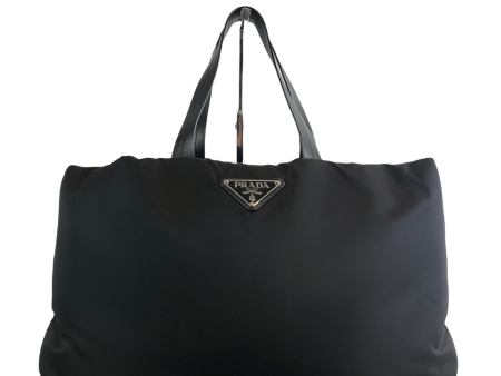 Prada Black Padded Nylon Tote For Cheap