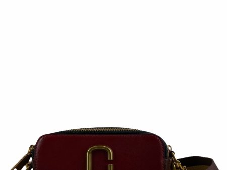 Marc Jacobs Burgundy Leather  Snapshot Crossbody Online Hot Sale