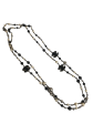 Chanel Black and White ‘CC’ Faux Pearl Double Strand Necklace Supply