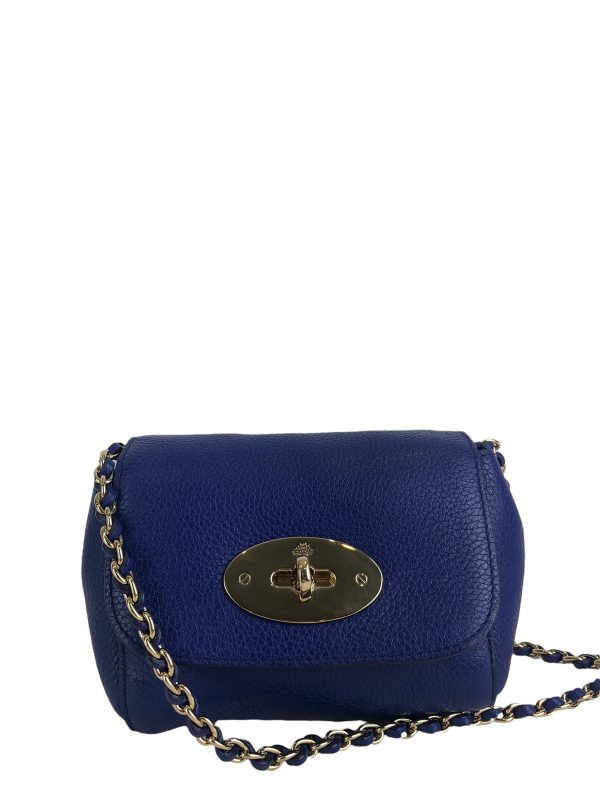 Mulberry Blue Leather Mini  Lily  Crossbody Online Hot Sale