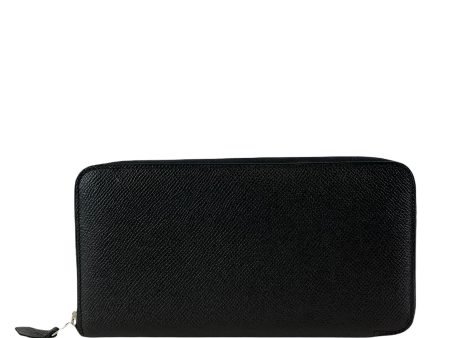 Hermès Black Epsom Leather Long Wallet Cheap