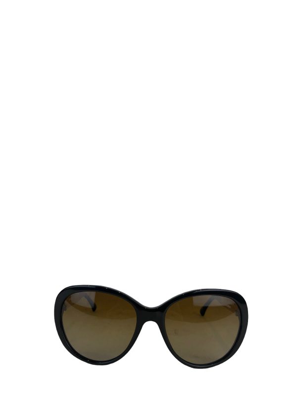 Chanel Black & Gold Sunglasses Hot on Sale