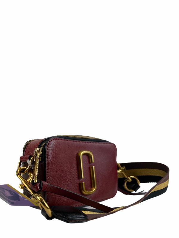 Marc Jacobs Burgundy Leather  Snapshot Crossbody Online Hot Sale