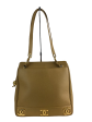 Chanel Vintage Tan Caviar Leather CC Shoulder Bag Hot on Sale