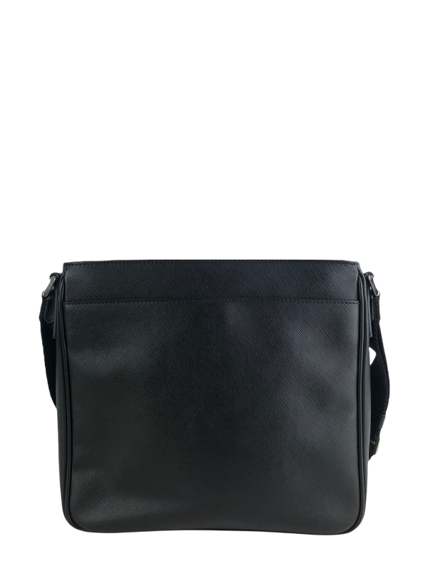 Prada Black Leather Messenger Bag Discount