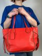 Coach Red Leather Tote Hot on Sale