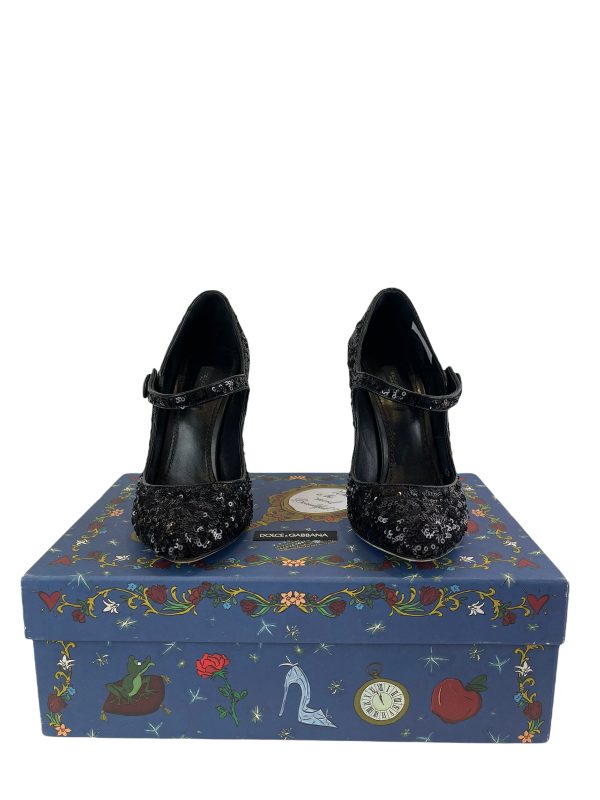 Dolce & Gabbana Black Sequin Heels - UK 6 Online