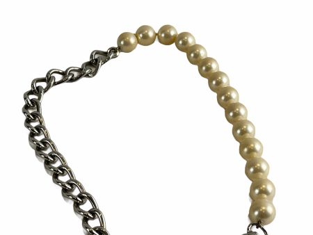 Dolce&Gabbana Faux Pearl Silver Necklace Cheap