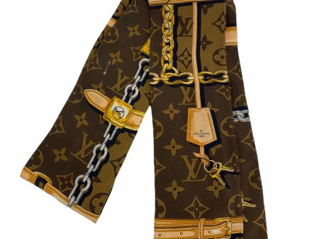 Louis Vuitton Brown Monogram Silk Scarf Bag Scarf Hot on Sale