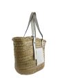 Loewe Medium White Leather-trimmed Woven Basket tote Sale