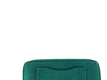 Coach Metallic Green Leather Wallet Online Hot Sale