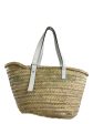 Loewe Medium White Leather-trimmed Woven Basket tote Sale