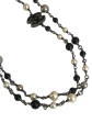 Chanel Black and White ‘CC’ Faux Pearl Double Strand Necklace Supply