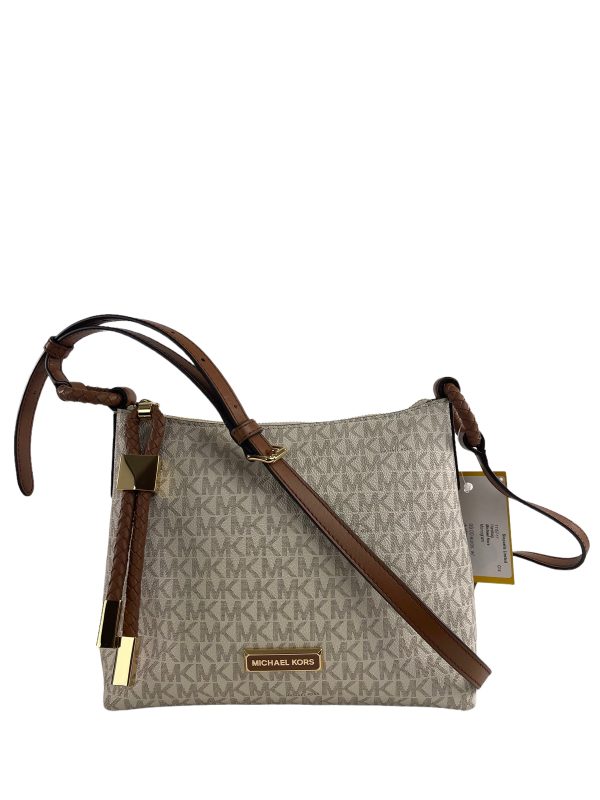 Michael Kors Cream Monogram Canvas Crossbody For Cheap