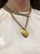 Chanel Silver & Goldtone Multi Chain Heart Pendant Necklace Sale