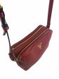 Prada  Vitello Daino  Red Leather Double Zip  Camera Bag  Hot on Sale