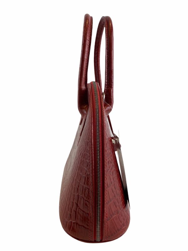 Mulberry Red Croc Embossed Leather - No Strap Hot on Sale