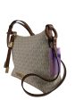 Michael Kors Cream Monogram Canvas Crossbody For Cheap