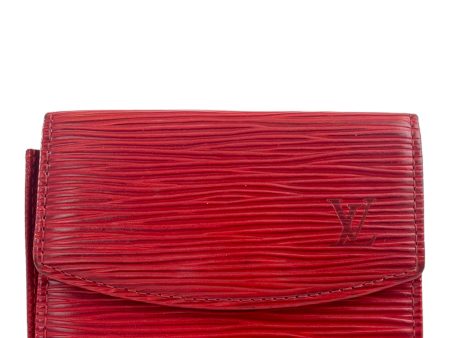 Louis Vuitton Red Epi Leather Wallet Hot on Sale