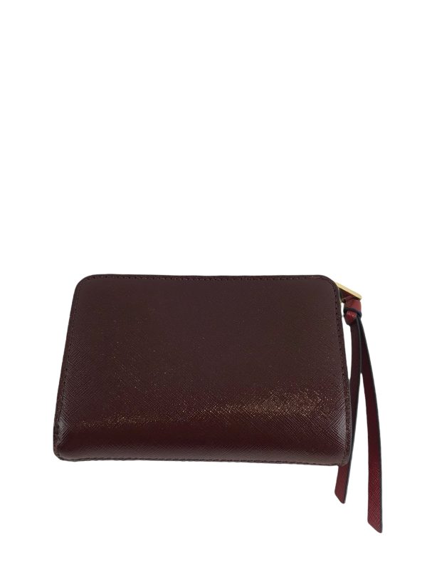 Marc Jacobs Black  Burgundy Leather Snapshot Wallet Online Hot Sale