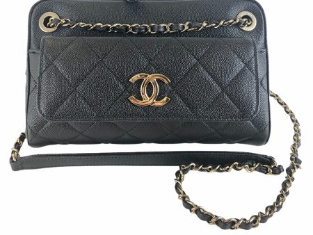 Chanel Black Caviar Leather Crossbody with Detachable Wallet Online