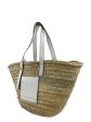 Loewe Medium White Leather-trimmed Woven Basket tote Sale