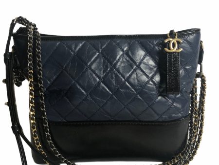 Chanel Navy & Black Leather  Gabrielle  Crossbody Hot on Sale