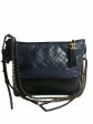 Chanel Navy & Black Leather  Gabrielle  Crossbody Hot on Sale