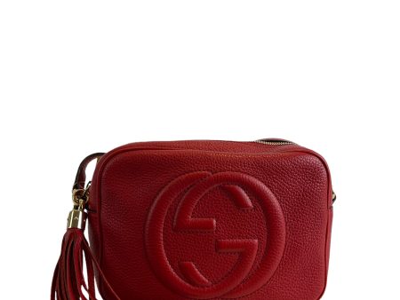 Gucci Small Red Leather  Disco  Crossbody Sale