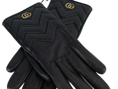 Gucci Black Leather Gloves Discount